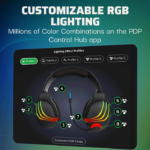 PDP Afterglow Wave Wireless Headset with Mic for Xbox Series X|S, Windows 10/11 PC, Compatible with PlayStation PS5/PS4 and Bluetooth, Black | 049-032-BK - Image 3