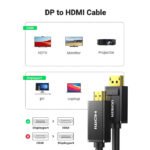 UGreen DisplayPort Male to HDMI Male Cable 1.5m - Black - Image 3
