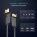 UGreen DisplayPort to DisplayPort Male to Male Cable 3m 3D & 4K@60Hz - Black - Image 3