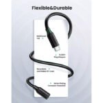 UGreen USB-C C/M to USB-C /F Gen2 5A Extension Cable 1m - Black - Image 2