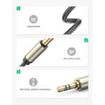 UGreen 3.5 to 6.35 TRS Stereo Audio Cable 2m -Grey - Image 3