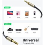 UGreen AV127, 6.35mm 1/4" Male To 3.5mm 1/8" Male TRS Stereo Audio Cable 5m - Image 2