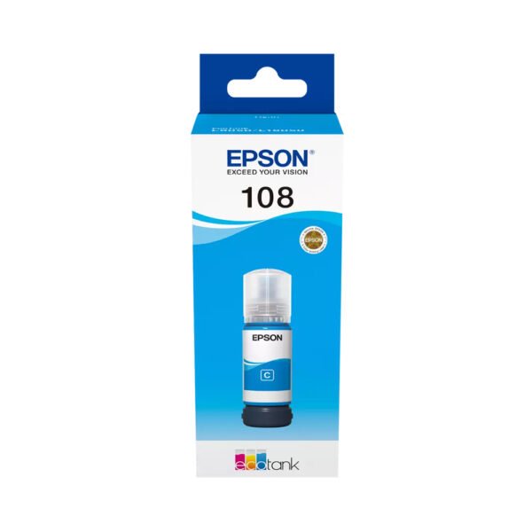 Epson 108 EcoTank Cyan ink bottle (70 ml)...
