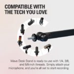 Elgato Wave Desk Stand 3 Pivot Points, Cable Management, 360 Rotation, Compatible With Popular Microphones - Image 2