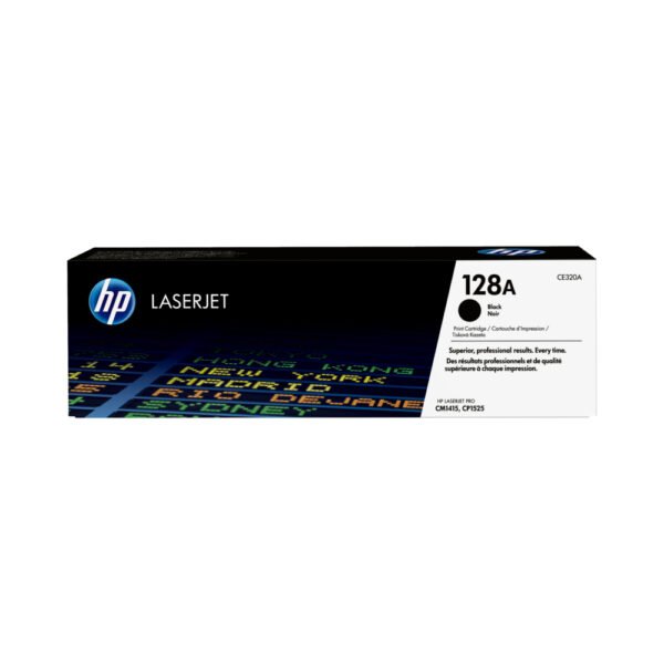 HP 128A Black Original LaserJet Toner Cartridge (CE320A)...