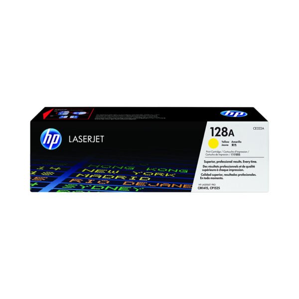 HP 128A Yellow Original LaserJet Toner Cartridge (CE322A)...