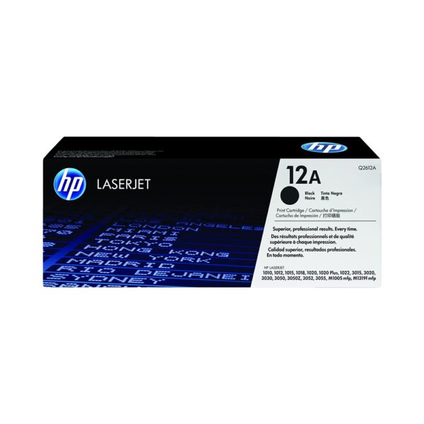 HP 12A Black Original LaserJet Toner Cartridge (Q2612A)...