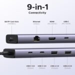 UGreen CM498 9-In-1 USB-C Multifunction Adapter 4K@60Hz - Image 3