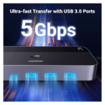 UGREEN USB 3.0 KVM Switch HDMI 2-in-1, 4K@60Hz KVM Box with 3× USB-A 3.0 & 1× USB-C Ports, Supports Keyboard, Mouse, Monitor Sharing Between 2 Computers/Laptops, Black | 15707 - Image 2