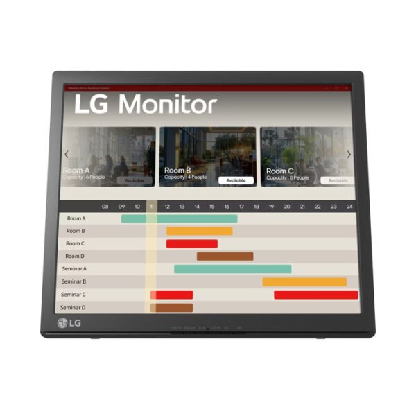 LG Touch Monitor, 17" TN Display, 1280 x 1024 Resolution, 75Hz Refresh Rate, 5ms Response Time, Anti-Glare Treatment, 16.7m Color Support, Built-In Power Type, Black | 17BR30T-B