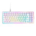 NZXT Function Elite Mini TKL Wired Gaming Keyboard - White