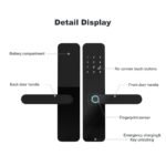 Smart Door Lock Wooden-pvc Door TTLock-black - S07 - Image 2