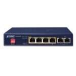 Planet 4-Port 10/100/1000T 802.3at PoE + 2-Port 10/100/1000T Desktop Switch (External 55 Watts) - Image 2