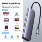 UGreen USB-C MultiFunction Adapter 6-In-1 for MacBook Pro, Air, Type-C Laptops - Image 3