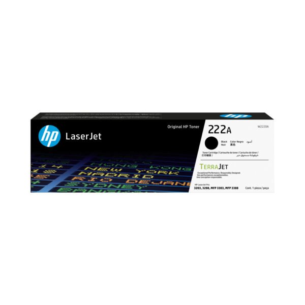 HP 222A Black Original LaserJet Toner Cartridge (W2220A)...
