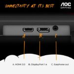 AOC 24G4E 24 Inch 180Hz FHD HDMI 2.0 1ms IPS Gaming Monitor - Black - Image 2