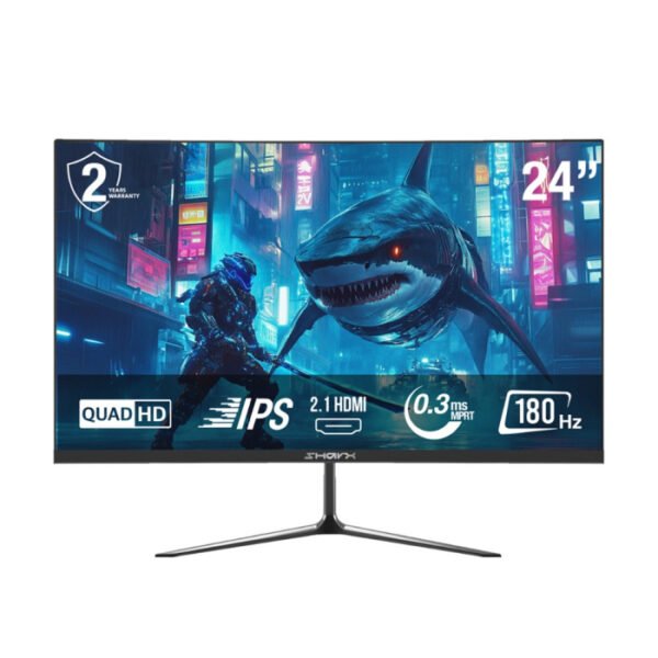 SharX Jaws 24Q180I 24" IPS Panel QHD 180Hz 0.3ms HDMI 2.1 With AMD FreeSync & Nvidia G-Sync Compatibility Gaming Monitor