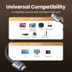 UGreen 8K HDMI 2.1 Cable-3m (48Gbps 10FT) - Gray - Image 2