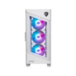 MSI MPG Velox 100R Mid Tower Front Side & Left Side Tempered Glass Panel Case With 4 Fan RGB - White - Image 3