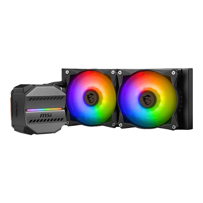 306-7zw4r14-813_0001_layer_1_copy_3 MSI MAG CoreLiquid M240 ARGB CPU Liquid Cooler Intel LGA1700 & AMD AM5 Socket Compatible - Black - Image 1