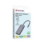 Verbatim USB-C Pro Multiport Hub 5 Port Upto 5Gbps USB 3.2 Gen 1, Supports 4K, 85W USB Power Delivery With Gigabit Ethernet Adapter - Image 2