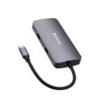 Verbatim USB-C Pro Multiport Hub 5 Port Upto 5Gbps USB 3.2 Gen 1, Supports 4K, 85W USB Power Delivery With Gigabit Ethernet Adapter