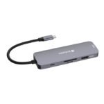 Verbatim USB-C Pro Multiport Hub 8 Port Upto 5Gbps USB 3.2 Gen 1, Supports 8K, 85W USB Power Delivery