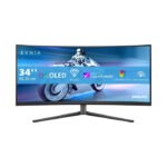 Philips Evnia 34M2C6500 34" OLED Curved Gaming Monitor – WQHD 3440x1440, 175Hz, 0.03ms, HDR400, Ambiglow, FreeSync Premium Pro, G-Sync Compatible, HDMI, DP, USB Hub – Dark Gray