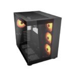 Cougar FV150 RGB Mid Tower Two Panel Front & Left Side Tempered Glass Case With 4 RGB Fan - Black - Image 3
