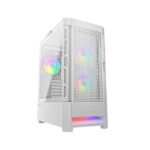 Cougar Air Face Mid Tower Tempered Glass Side Panel Case with 3 RGB Fans - White - Image 3