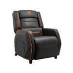 Cougar Sofa Ranger S Breathable PVC Leather, Headrest Lumbar Pillow, Adjustable Design Black/Orange - Image 3