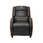 Cougar Sofa Ranger S Breathable PVC Leather, Headrest Lumbar Pillow, Adjustable Design Black/Orange