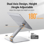 Ugreen LP592 Swivel Laptop Stand, 360 Degree, Lock Able Design, Heat Dissipation, Adjustable Height - Image 2