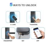 Smart Door Lock Wooden-pvc Door TTLock-black - S07 - Image 5