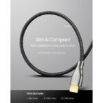 UGreen HDMI 2.0 Carbon Fiber Zinc Alloy Cable 5m - Black - Image 2