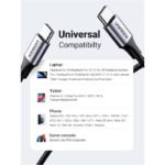 UGreen USB-C 60W 480 Mbps Cable 2m - Black - Image 2