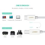UGreen US241 USB-C to USB-B 2.0 Printer Cable 2m - Black - Image 2