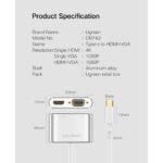 UGreen USB-C to HDMI + VGA + USB3.0 Converter With PD Charging - Image 2