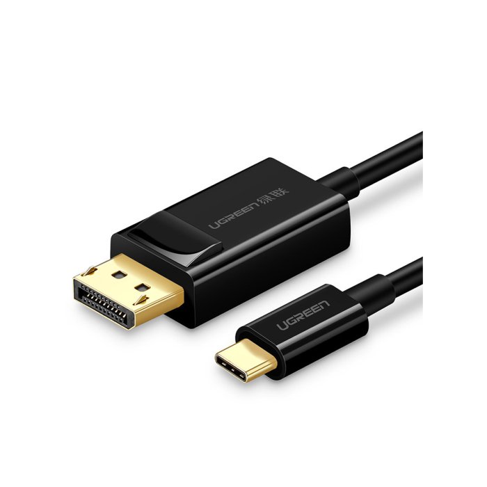 50994 UGreen MM139 USB Type C to Displayport Cable 1.5m - Black - Image 1