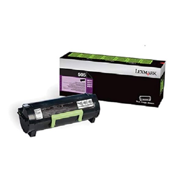 Lexmark 505 Black Laser Toner Cartridge - 50F5000...