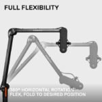 SteelSeries Mic Boom Arm For Gaming,Streaming & Podcasting,360Â° Rotation,Desk Clamp,Folding Scissor Design,Hidden Springs,Cable Management - Image 3