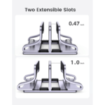Ugreen Vertical Laptop Stand Dual Slot, Aluminium Alloy + Silicon, Stable & Durable - Image 3
