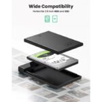 UGreen USB 3.1 2.5" Hard Drive Enclosure 6G With USB-A To USB-C Cable + USB-C To USB-C Cable - Image 2