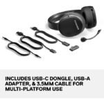 SteelSeries Arctis 1 Wireless/USB-C Gaming Headset Detachable ClearCast Noise Cancelling Mic For PC,PS5/PS4,Switch & Android-Black - Image 2