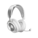 SteelSeries Arctis Nova Pro Wireless/Bluetooth High-Fidelity Gaming Headset, AI-Noise Cancellation Retractable Mic,Two Hot-Swappable Batteries (Each Up to 22 Hrs) For PC, PS5/PS4, Switch/Mobile & Smart Devices - White - Image 3