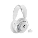 SteelSeries Arctis Nova 5P Wireless/Bluetooth Gaming Headset AI Noise Cancellation ClearCast 2.X Retractable Mic Up to 60-Hours Battery life,Neodymium Magnetic Drivers For PC,PS5/PS4,Nintendo & Mobile Devices - White