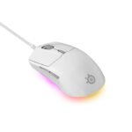 SteelSeries Rival 3 Wired Gaming Mouse LightWeight (77G) 60 Million Clicks, 8,500 DPI 6 Programmable Buttons, 3-Zone RGB - White - Image 3
