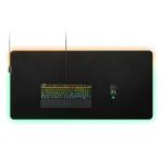 SteelSeries QcK Prism Micro Woven Cloth 3XL (1220x590x 4mm) Mousepad, 2-Zone RGB Game-Enhancing Illumination Optimized For Low and High DPI Tracking Movements