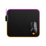 SteelSeries QcK Prism Micro Woven Cloth Medium (320 x270x4mm) Mousepad with 2-Zone RGB Game-Enhancing Illumination,Optimized for Low and High DPI Tracking Movements - Image 3