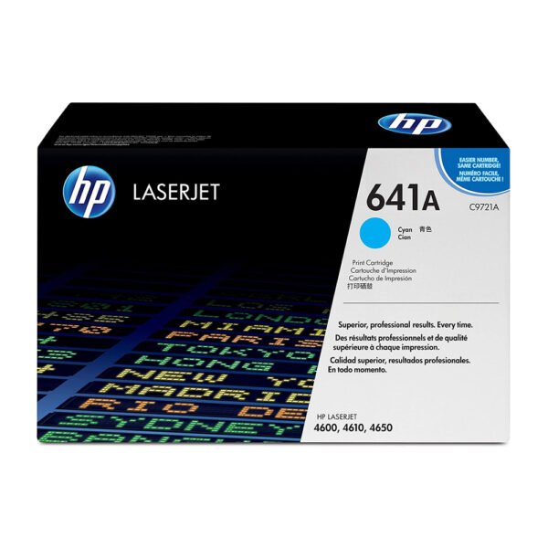 HP 641A Cyan Original LaserJet Toner Cartridge (C9721A)...